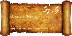 Szente Gunda névjegykártya